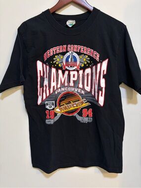 Vintage 1994 Vancouver Canucks Western Conference Champions Single Stitch